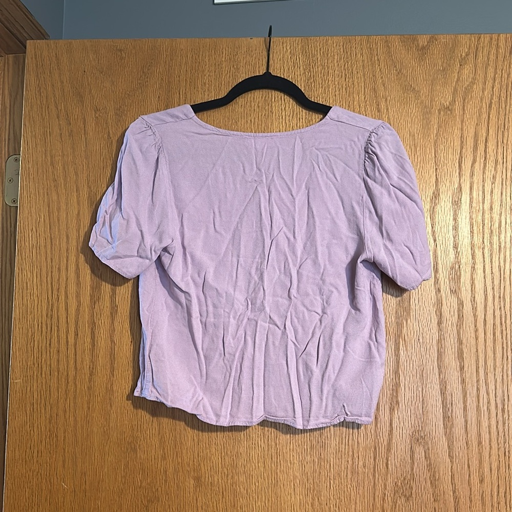 URBAN Romantics Purple Button Down Shirt - Picture 4 of 8